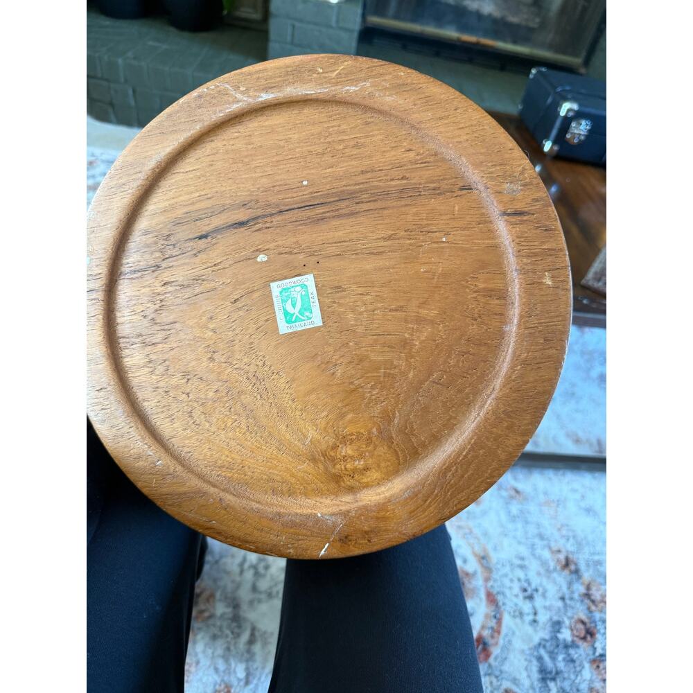 Vintage Goodwood Teak Bowl – 12” Solid Wood Salad Bowl – MCM - Picture 6 of 6
